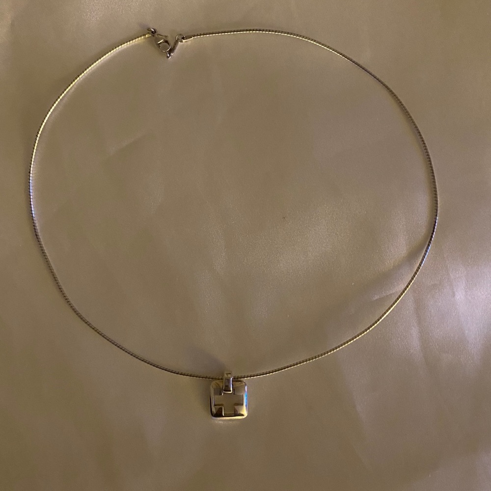 Tiffany & Co. Snake Chain & Open Cross Charm